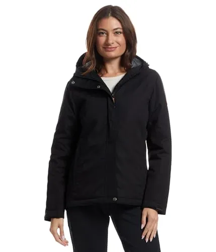 Fjällräven Stina Padded Damen Isolationsjacke black XL - Funktionsjacke aus G-1000-Material, wasser- und windfest, ideal für aktive Frauen. Verstellbare Kapuze und nachhaltige Materialien sorgen für Komfort und Umweltbewusstsein.