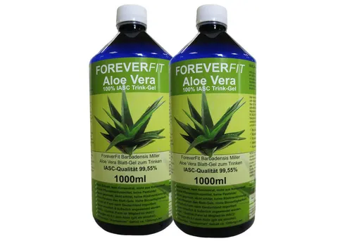 ForeverFit Aloe Vera 99,55% Trinkgel - 2000 ml - Mineralstoffe: Hochwertiges Aloe Vera Blattgel für eine natürliche Unterstützung des Wohlbefindens, 99,55% rein und aus kontrolliertem Anbau.