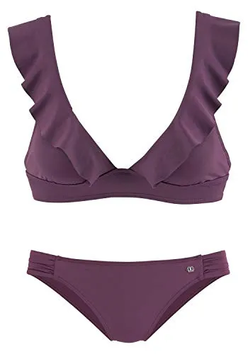 JETTE Joop Damen Bikini in Bordeaux 38 (S-M) C/D - Bademode mit elegantem Design, ideal für den Strand oder das Schwimmbad, bietet perfekten Halt und Komfort.