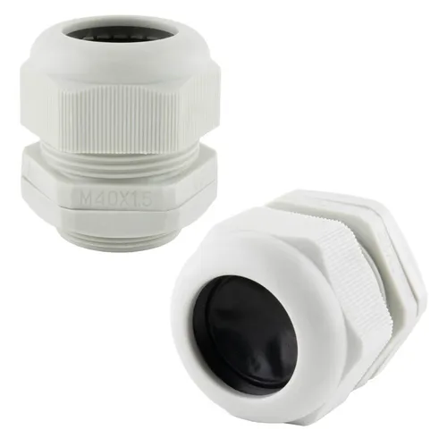 M40 Kabelverschraubung mit Gegenmutter M40 Grau 2 Stück Metrisch 22-32mm 2 x