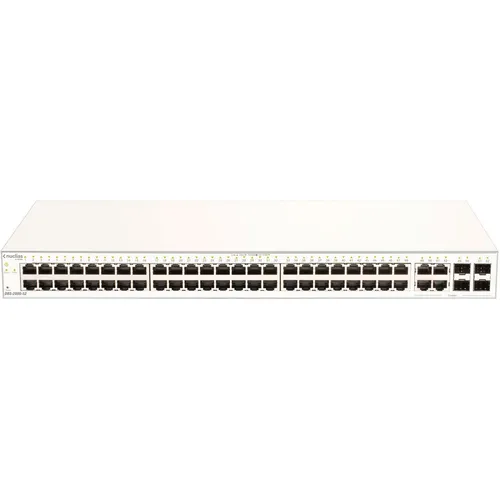 Nuclias Cloud-Managed Switch - Netzwerk-Switch mit 48 x 10/100/1000 Ports und 4 Kombi-SFP, ideal für flexible Cloud-Management-Lösungen in großen Netzwerken.