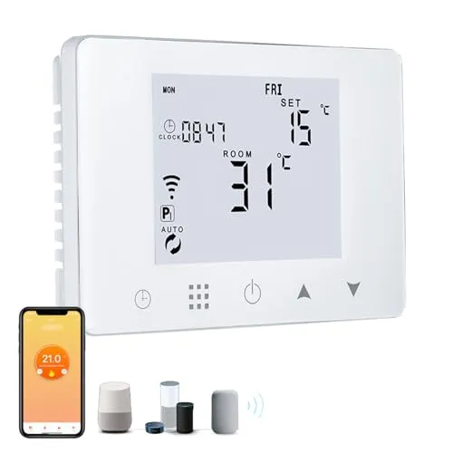 Dogepro WiFi Thermostat Thermostat für Gas/Wasserkessel, Smart Wandthermostat, kompatibel mit Alexa und Google, programmierbare Funktion