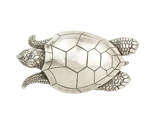 BELTINGER Gürtelschließe Schildkröte 4,0 cm | Hochwertige Buckle Wechselschließe für Gürtel - Elegante Gürtelschnalle im Schildkröten-Design, ideal für Wechselgürtel bis 4 cm. Hergestellt aus massivem Metall mit hochwertiger Versilberung für Langlebigkeit und Stil.