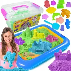 Kinetischer Sand 3 Kg Set mit Formen und Sandkastenbecken