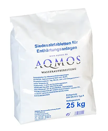 Regeneriersalz Salztabletten für Enthärtungsanlagen 25 kg von AQMOS Wasseraufbereitung