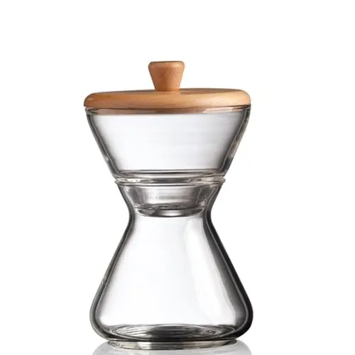 Chemex Milch und Zucker Set - Kaffeebereiter Zubehör aus mundgeblasenem Borosilikatglas, individuell und praktisch mit aufsetzbarem Zuckerbehälter. Ideal für die perfekte Kaffee-Zeremonie.