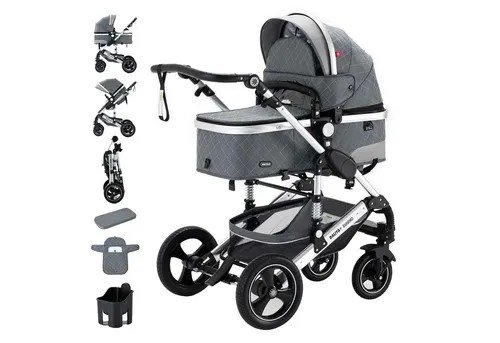 Daliya® Kombi-Kinderwagen BAMBIMO 2in1 – Babywanne & Buggy - Multifunktionaler Kinderwagen mit Aluminium-Rahmen, doppelter Federung und einfachem 1-Klick-Faltsystem. Ideal für moderne Eltern, die einen leichten und stabilen Begleiter suchen.