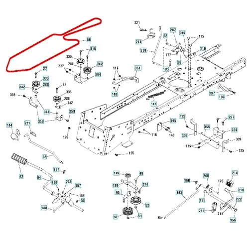 Wolfbelt Keilriemen 532442781 passend für McCulloch M155-107HRB M165-107HRB M185-107TC M185-107HRB M200-107TC M200-107HRB M220-107TC
