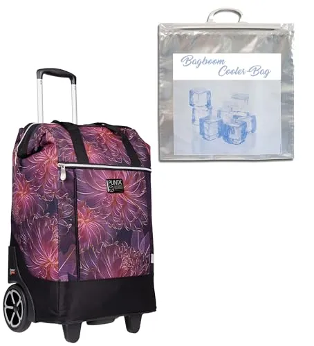 Punta Big Wheel Einkaufsroller mit Thermotasche – Lila - Praktischer Einkaufsroller mit 40 Litern Volumen und extra großer Thermotasche für kühle Lebensmittel. Ideal für den Markt oder die Sauna, bietet er beste Übersicht und leise, leichtgängige Räder.