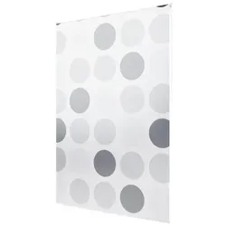 KS Handel 24 Basic Duschrollo 180x240 cm - Retro hellgrau weiß - Duschvorhang aus umweltfreundlichem PEVA, wasserdicht & abweisend, mit flexibler Beschwerung für perfekten Halt. Ideal für modernes Badezimmer, inkl. Befestigungsmaterial.