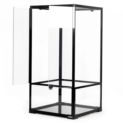 ReptiZoo Glas-Hochterrarium 45x45x90 cm - ideal für Reptilien - Terrarien für Reptilien & Amphibien mit Schiebetüren, integrierten Kabeldurchführungen und optimaler Belüftung für ein gesundes Habitat.