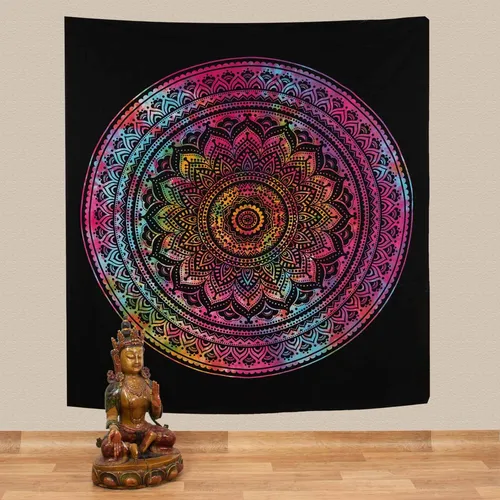 Wandteppich Deko Wndbehang Goa Tagesdecke Tuch Indien Mandala ca. 200 x 230 cm