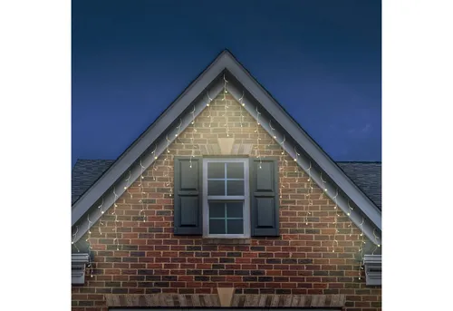 GartenHero LED-Lichterkette 400LED Lichtervorhang 8m außen Fassaden Dächer Giebel Lichternetz