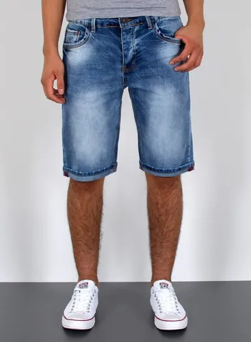 ESRA Herren Jeansshorts - Stretch Denim mit 5 Pocket Design - Destroyed Jeans für Herren, gefertigt aus hochwertigem Stretch-Denim, bieten perfekten Komfort und Passform. Ideal für den Alltag und in Übergrößen erhältlich.