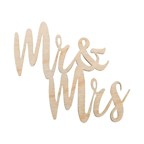 Holz Schriftzug Mini Mr & Mrs