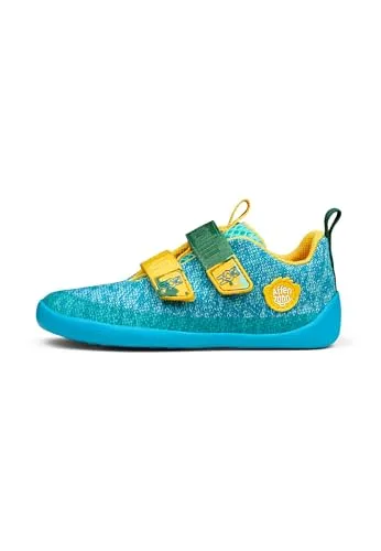 Affenzahn Barfußschuh Knit Happy - Vegan, rutschfest und flexibel für Jungen - Sneaker für Jungen mit einzigartigem Knit Material für ein Barfußgefühl. Besonders leicht und mit Klettverschluss, ideal für aktives Spielen und Wachsen.