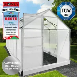 BRAST® Gewächshaus Aluminium mit Fundament von BRAST