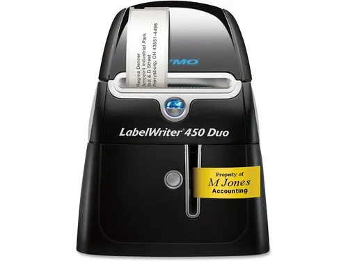 DYMO Original LabelWriter Versandetiketten (Groß) - Selbstklebend, Schwarz auf Rot, 54 mm x 101 mm - Drucker: 220 Easy-Peel-Etiketten für präzise Etikettierung ohne Tinte, ideal für Versand und Namensschilder. Schnelles Etikettieren dank praktischer Rollenverpackung.