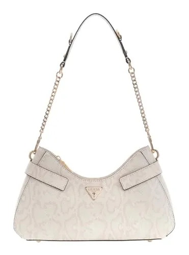 GUESS Schultertasche Serenova Shoulder Bag Cream White/Multi creme