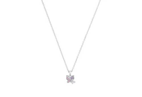 Prinzessin Lillifee Kette mit Anhänger aus 925 Sterling Silber - Ketten für Mädchen, bezaubernder Halsschmuck mit funkelnden Zirkonia-Steinen und anpassbarer Länge von 35+3 cm, ideal als Geschenk in Schmuck Geschenk Box.
