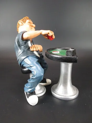Vogler 841-2396 Funny Life Wackellkopf Pokerspieler - Sammlerfiguren - Lustige Bobblehead Poker Figur aus hochwertigem Polyresin, perfekt zum Sammeln oder Verschenken und ein echter Blickfang!
