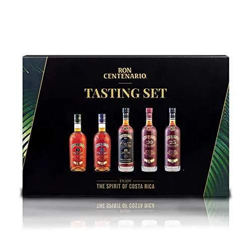 Sierra Madre | Tasting Set Ron Centenario | 5 x 50 ml | 5 braune Rumsorten | Das perfekte Geschenk für Rum-Liebhaber | Vielfach mit Gold ausgezeichnet