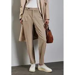 Street One Sweathose in Beige - 36/L30 - Stoffhosen mit regulärer Bundhöhe, lockerem Schnitt und praktischen Taschen, ideal für einen lässigen Look.