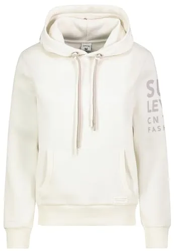 Sublevel Hoodie Sweater Kapuzenpullover Übergangs Kapuzen Sweatshirt, Farbe:Weiß, Größe:S (36)