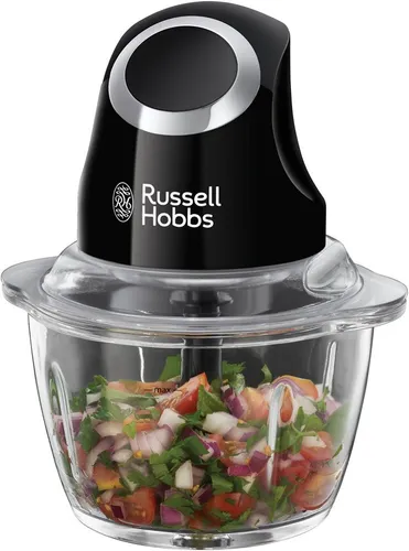 Russell Hobbs 24662-56 Matte Black Mini Zerkleinerer - 500 ml Fassungsvermögen, elegantes Design und mühelose Ein-Hand-Bedienung