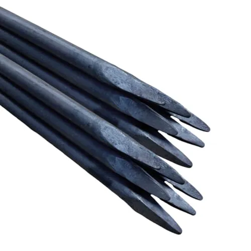 Ferropro 10 Stück Schnureisen 100CM Ø18mm aus Baustahl – Robuster Schnurnagel mit geschmiedeter Spitze, ideal für Baustellen, Gartenbau, Pflasterarbeiten, Schnurgerüste, Schalungsstütze
