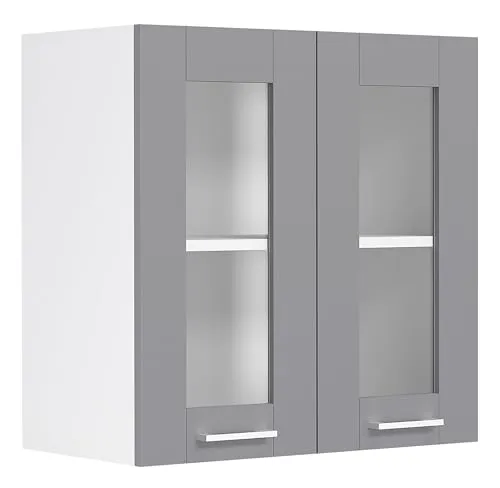 VCM Küchenschrank hängend | Landhaus Stil mit Glastür