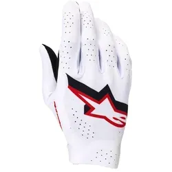 Alpinestars Supertech MX Handschuhe - Weiß/Schwarz/Rot - L - Professionelle Motorradhandschuhe mit nahtlosem Design für optimalen Komfort und Kontrolle. Hochflexible Materialien und ausgezeichnete Belüftung sorgen für ein angenehmes Fahrgefühl.