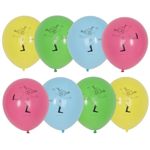 Luftballons PIPPI LANGSTRUMPF Ballon Deko Kindergeburtstag Kinder Party Ø30cm 8