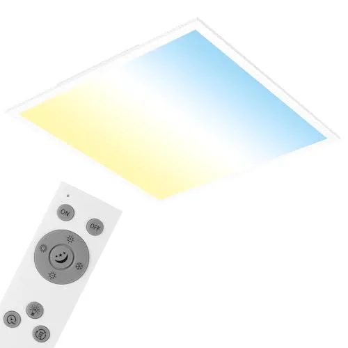 Briloner LED Panel dimmbar mit Fernbedienung 36W - Moderne Deckenleuchte mit Memoryfunktion, dimmbar und individuell einstellbarer Farbtemperatur für eine perfekte Lichtatmosphäre in jedem Raum.