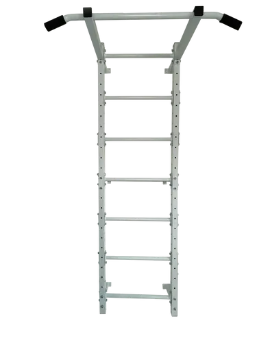 Sprossenwand Kletterwand Set mit Klimmzugstange und Hantelbank - 3-teiliges Fitness-Set für zu Hause, ideal für jung und alt. Perfekt für ein abwechslungsreiches Training und Spaß für Kinder, selbst bei schlechtem Wetter.