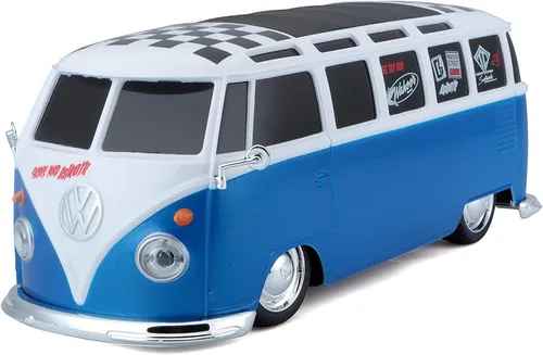 Maisto Tech RC-Auto VW Van Samba - Ferngesteuertes Auto (blau/weiß, Maßstab 1:24) - Erlebe den Kult-Klassiker VW Bus Samba als ferngesteuertes Auto! Einfach zu steuern, ideal für Kinder ab 5 Jahren. Mit einer Reichweite von 10 m und einer Fahrzeit von 45 min sorgt er für unvergesslichen Fahrspaß!
