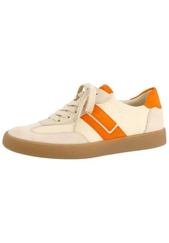 Paul Green Sneaker 5437-017, Beige Damen Sneaker aus Rauleder - Damen-Sneaker aus hochwertigem Rauleder mit atmungsaktivem Innenfutter aus Leder und TENCEL-Fasern für optimalen Tragekomfort.