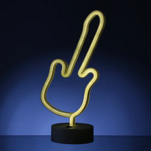 LED NEON Schild GITARRE Neonlicht Neon Dekolampe Leuchtfigur Batterie USB 30cm
