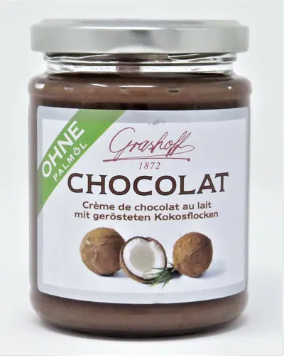 235g Grashoff Chocolat Au Lait mit Kokosflocken 1kg=25,49€