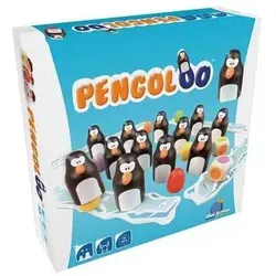 BLOD1003 - Pengoloo Gedächtnisspiel - Gesellschaftsspiel für 2-4 Spieler ab 4 Jahren, fördert Gedächtnis und Konzentration mit niedlichen Holz-Pinguinen und Farbwürfeln.