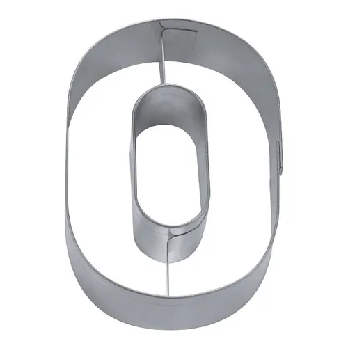 AUSSTECHFORM ZAHL 0 AUS EDELSTAHL AUSSTECHER BACKEN-ZUBEHÖR NEU