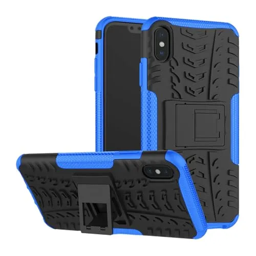 betterfon Oudoor Hülle Kompatibel mit Apple iPhone XS Max | Case Panzer Hülle Cover Schutzhülle Etui Bumper | Blau