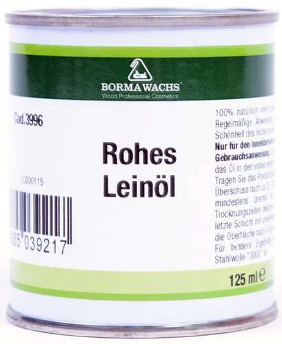 Rohes Leinöl Natur Holzöl Holzschutz Firnis Möbel Naturöl 125ml