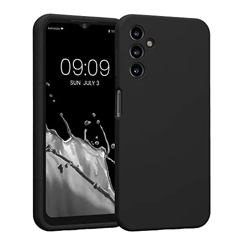 kwmobile Hülle kompatibel mit Samsung Galaxy A14 5G - Hülle Silikon gummiert - Handyhülle - Handy Case in Schwarz matt