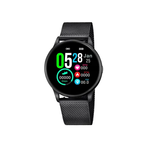 Lotus Smartwatch L50002/1 - Edelstahl Bluetooth SmarTime in Schwarz - Smartwatch für Damen mit IP68 Wasserdichtigkeit, Herzfrequenz- und Blutdruckmonitoring sowie 9 Sportmodi. Inklusive Wechselarmbänder für individuellen Style.