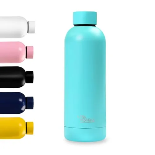 Edelstahl Trinkflasche 500ml - Otto Koning - Doppelwandige Vakuumisolierte Thermoskanne. Hält kalte Getränke 24 Stunden und heiße Getränke 12 Stunden. Auslaufsichere Thermosflasche BPA-frei