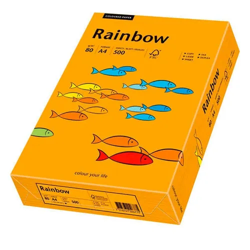 Rainbow Kopierpapier orange DIN A4 80 g/qm 500 Blatt in orange von Rainbow
