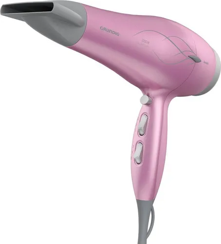 GRUNDIG HD 6280 Haartrockner 2200 W - Haartrockner mit Ionen-Funktion und Keramikbeschichtung, sorgt für gesundes, glänzendes Haar und schnelleres Trocknen. 3 Temperatur- und 2 Luftstromstufen bieten individuelle Stylingmöglichkeiten.