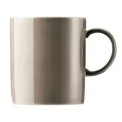 Thomas Sunny Day Becher mit Henkel, Kaffeetasse, Porzellan, Greige / Grau Beige, 300 ml, 15505