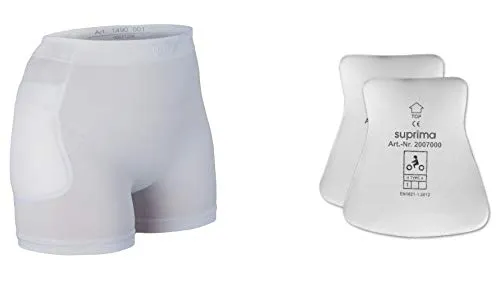 Suprima Hüftschutz Starter-Set A (1492) XL - Inkontinenzeinlagen - Effektiver Schutz vor Sturzverletzungen mit komfortablem Hüftprotektor-Slip und langlebigen Protektoren für höchsten Tragekomfort.